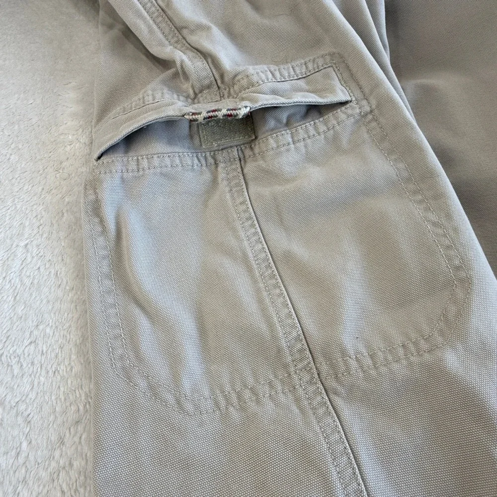 LL‎ Bean Comfort Waist Khaki Cargo Pants Mens 33x30 Gorpcore Dadcore Cotton